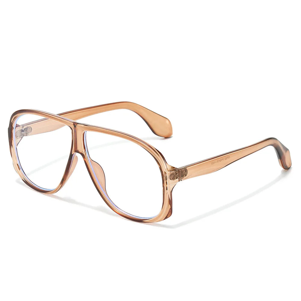 JNPCXI Retro Double Bridges Men Pilot Sunglasses Fashion Tea Rivets Decoration Shades UV400 Women Trending Sun Glasses