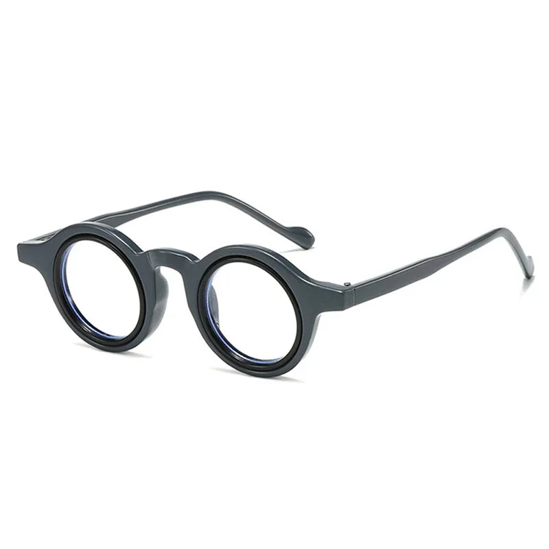 JNPCXI New Fashion Small Round Double Color Women Leopard Glasses Frame Retro Punk Men Clear Lens Eyewear