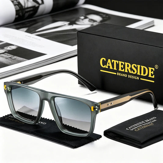 CATERSIDE New Retro Men's Sunglasses Square Frame Fashionable Sun Glasses Women's Outdoor Travel Beach Summer Glasses UV400