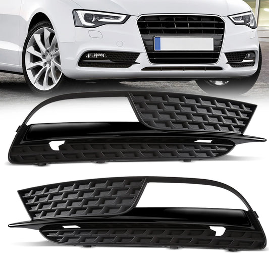 For Audi A5 2013 2014 2015 2016 Car Front Bumper Grill Grille Front Bumper Fog Lamps Covers Accessories 8T0807681H 8T0807682H