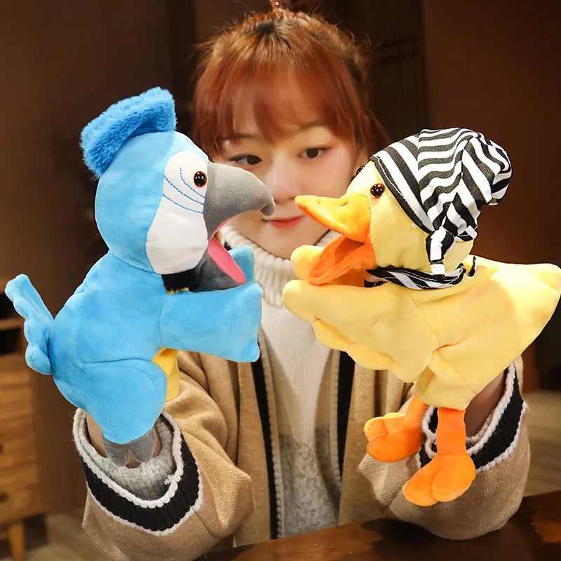 Cute Duck Hand Puppet Plush Toys little bird  Birthday Gift Doll High Quality Stuffed Animals Kids Baby Education Toy