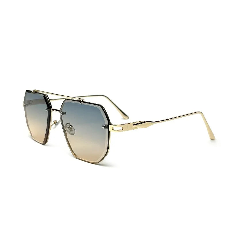 Caterside New Polygon Metal Frame Men's Sunglasses Fashion Simple Vintage Women Sun Glasses UV400 Driving Fishing The Best Gift
