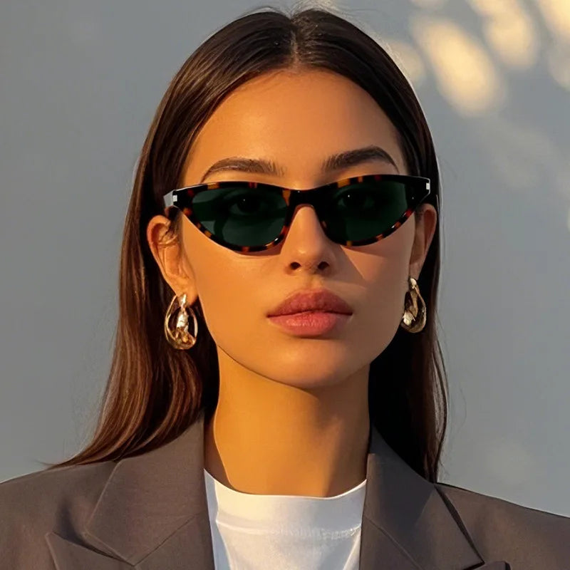 JNPCXI Y2K Punk Sexy Cat Eye Sunglasses Women Luxury Fashion Small Frame Triangle Sun Glasses Vintage Outdoor Shades UV400