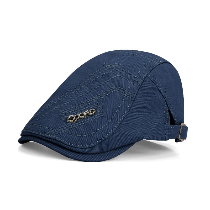 6166-Newmen's casualand fashionable summer-forwardhats,Britishretrobaseballcaps,painters'hats,sunprotectionandshadingbrimmedcaps