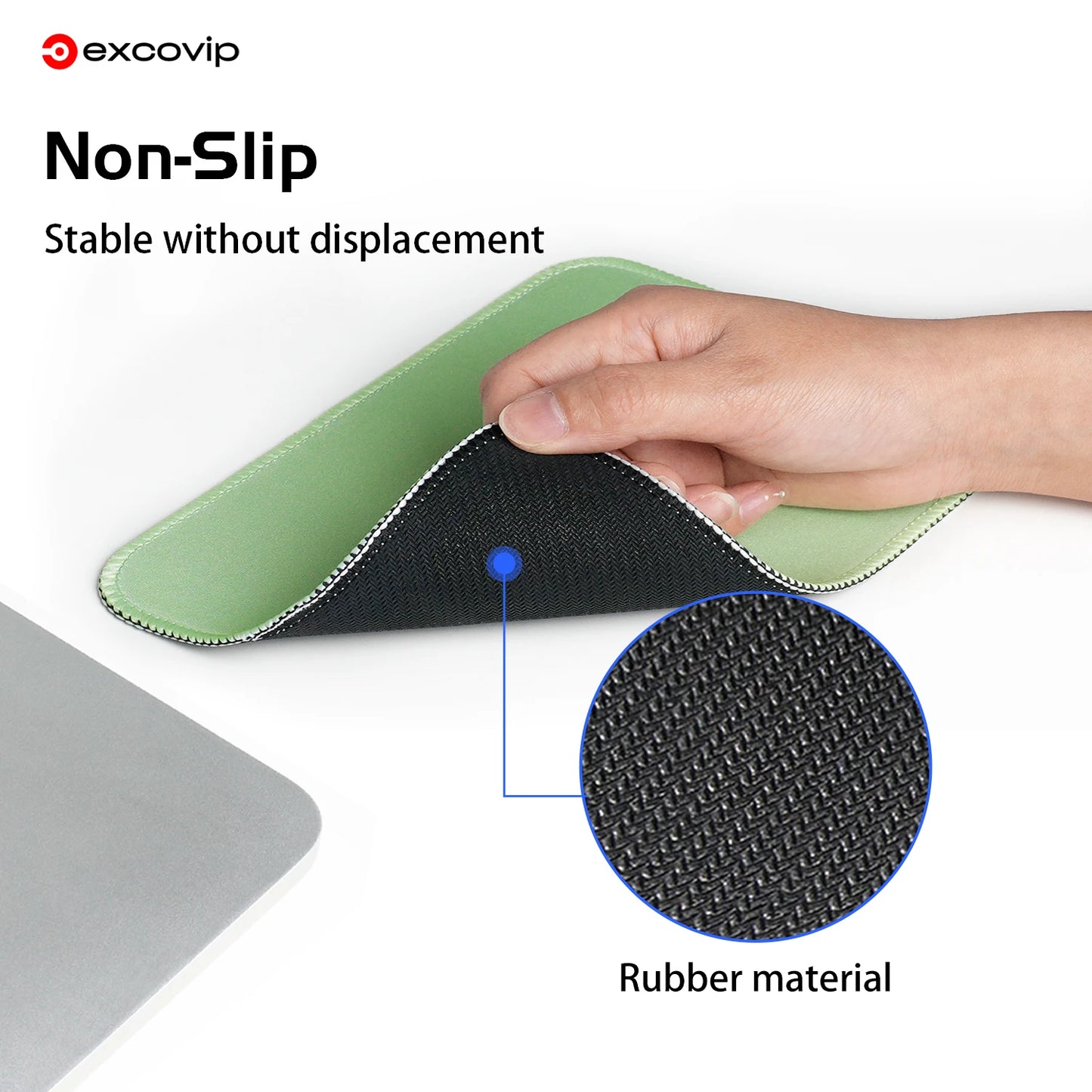 EXCO Mini Mouse Pad Office Mouse Small with Stitched Edge Non-Slip Rubber Base for Home Laptop Computer Portable Durable