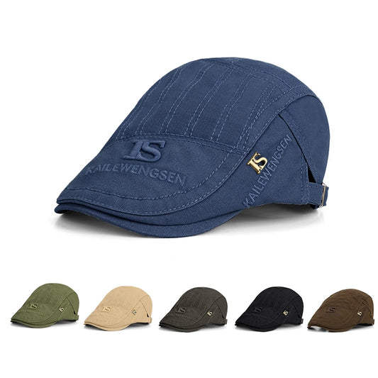 6171-New spring and summer British retro beret for men andwomen,outdoorsunprotectionand shade hat, casual and versatile forward