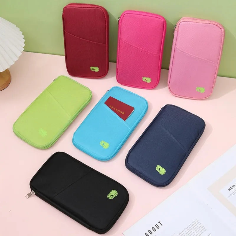 Multi-Functional Wallet-Style Travel Document Holder Men's Women's Style Passport Wallet Organizer Bag Wholesale Stock Available