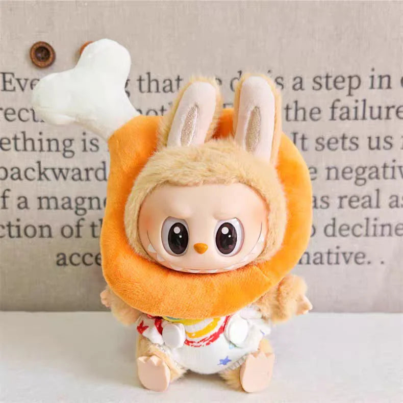 Labubu Clothes For 15-17CM I II III Labubu Outfits Mini Plush Cotton Idol Doll Universal Clothing  Party Accessories Gifts