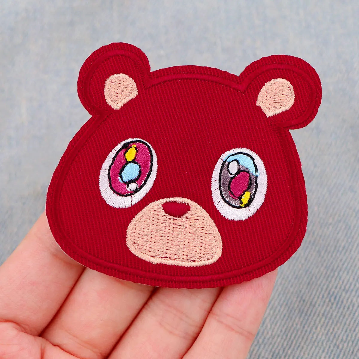Cute Bear Patches Cartoon Animal Patch Embroidered Iron On Patches For Clothing Sewing Sticker Clothes Badges DIY Appliques