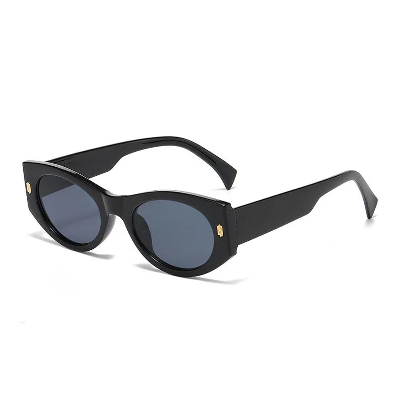 JNPCXI New Fashion Cat Eye Women Luxury Sunglasses Retro Rivets Men Gradient Shades UV400 Sun Glasses