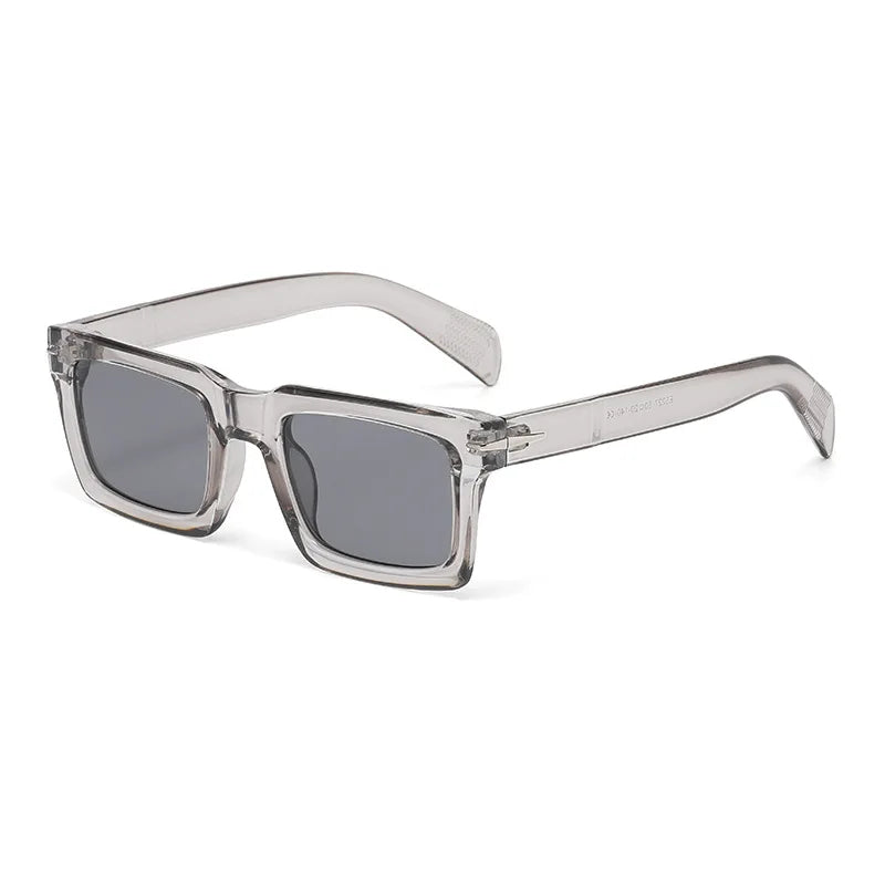 JNPCXI New Square Sunglasses Women Retro Rivets Shades UV400 Clear Lens Frame Sun Glasses