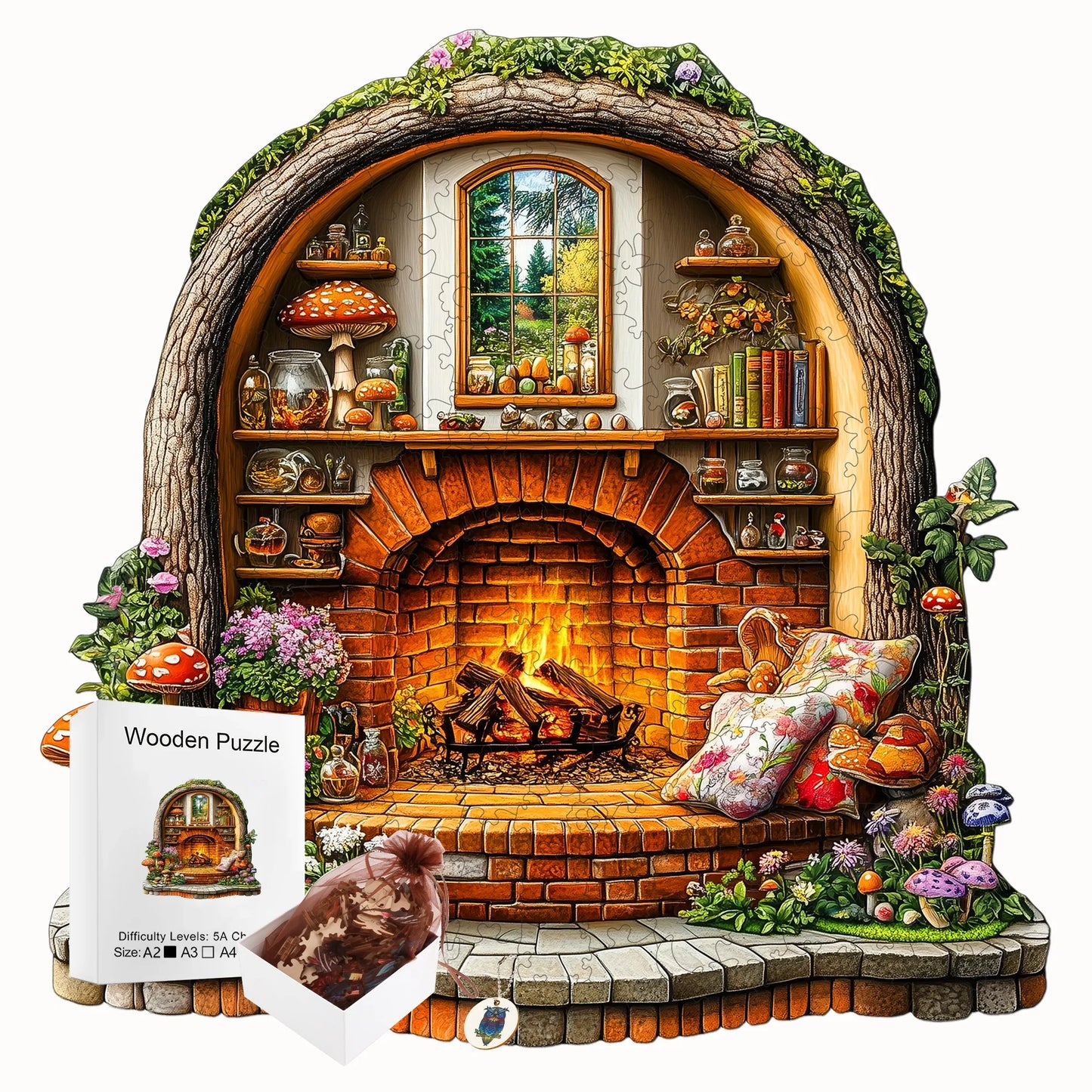 Fantasy Style Wooden Jigsaw Puzzle Wood Home Decor Painting Christmas and Halloween Gift Toy For Teen And Kid