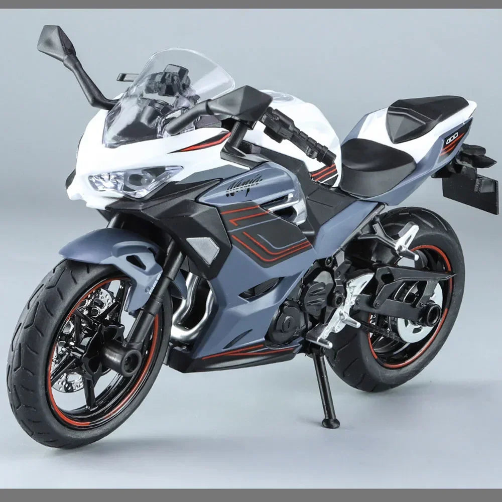 1:12 Kawasaki Z1000 Ninja 400 Alloy Diecast Motorcycle Model Toy Shock Absorption Front Wheel Steering Motorbick Boyfreiend Gift