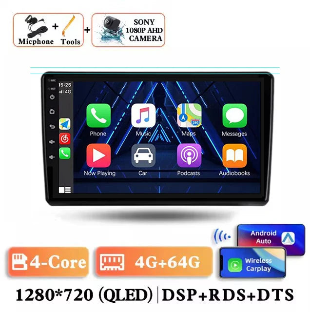Android 15 Carplay Auto Car Radio for Hyundai H1 Grand Starex 2007 2008 2009 2010 2011-2015 Multimedia Video Player GPS Stereo