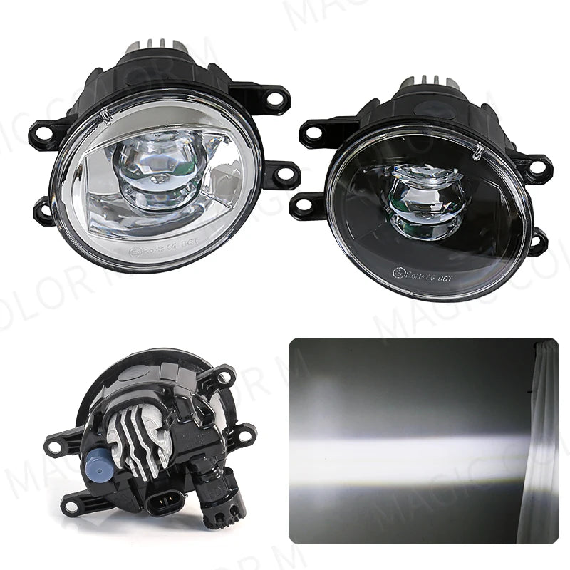 2PCS 3.5 Inch LED Fog Lamps For Toyota Corolla RAV4 Camry Yaris Prius CHR Hilux Lexus Car Headlight Daytime Running Lights 12V