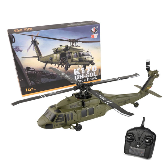 K170 RC Helicopter UH-60L 4 Channel Remote Control brushless, Gyro and LED Light