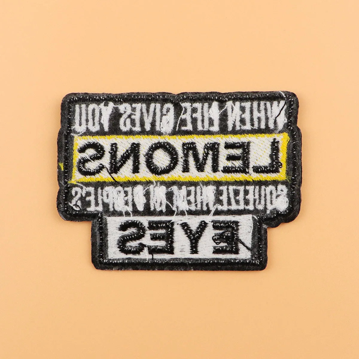 LEMONS Embroidery Patch Humorous Sarcastic Quote Iron On Patches For Clothing Thermoadhesive Patches On Clothes DIY Sew Badges