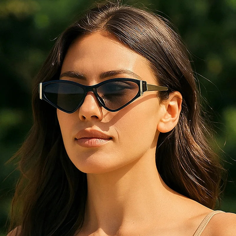 JNPCXI New Ins Popular Fashion Cat Eye Women Sunglasses Shades UV400 Retro Candy Color Men Sun Glasses