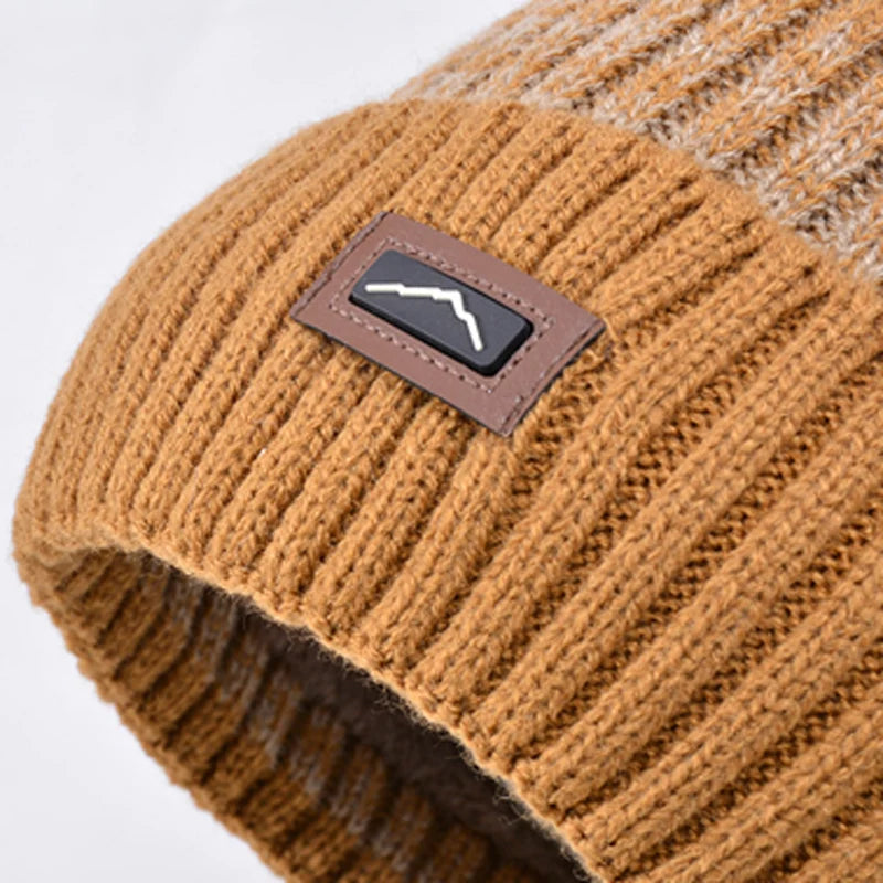 Xinbaoguan 100% acrylic 8397 winter hat, gloves, scarf three piece set, outdoor velvet warm ear protection, knitted yarn hat