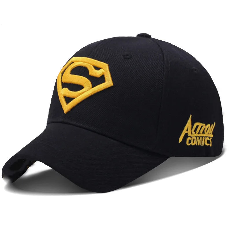 Street Superhero Embroidery Cap Cosplay Costume Adjustable Sun Hat Accessories