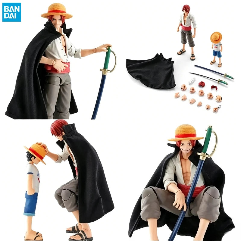 【IN STOCK】Original Bandai S.H.Figuarts One Piece Shanks & Monkey D. Luffy Childhood 16.5cm Action Figure Collectible Model