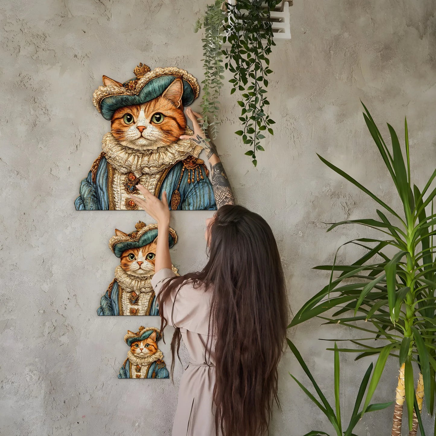 Minimalist Cat Head Wooden Jigsaw Puzzle Exquisite Wood Decor Unique Shaped Christmas and Halloween Gift Toy For Teen And Kid
