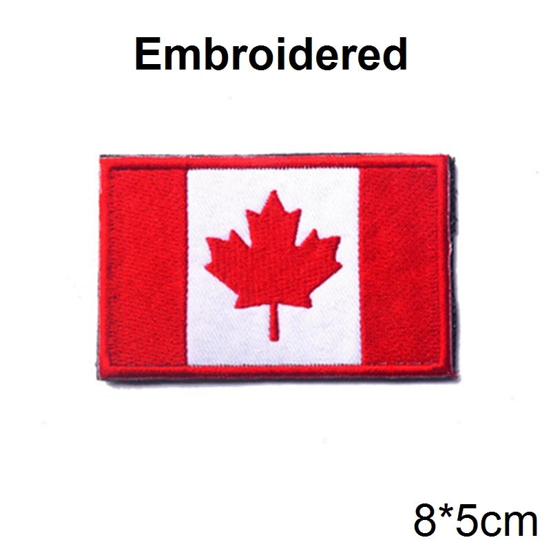 PVC & Embroidered Flag Patches UK Spain France Germany US Russia Tactical Badge