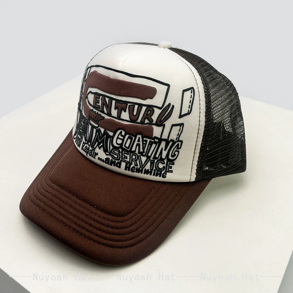 New Unisex American Style 3D Printed Letter Baseball Hats Sunshade Personal Breathable Color Block Trucker Caps Versatile Mesh