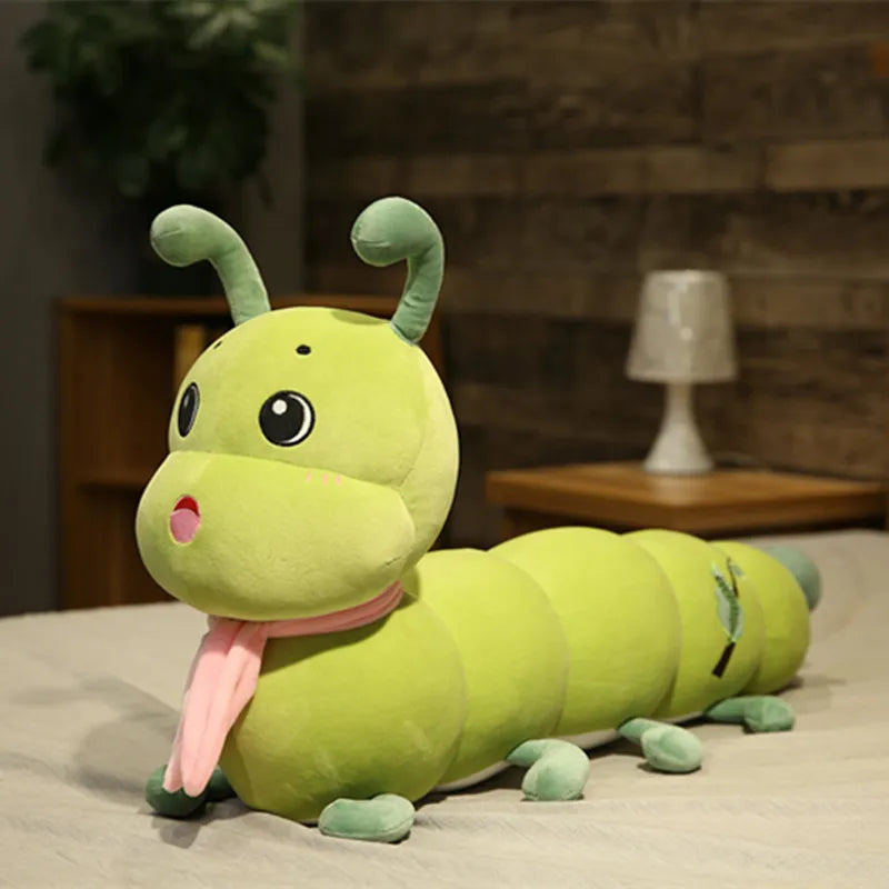 80cm Colorful Caterpillar Plush Toy Silkworm Baby For Soft Hold Pillow Doll Boys Girls High Quality Peluche Cushion New Gifts