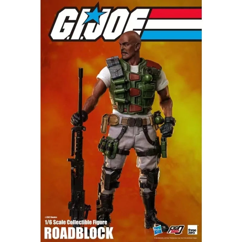 Original Hasbro Threezero FigZero G.I. Joe Series 1/6 ROADBLOCK Action Toy Figure Mode Collection