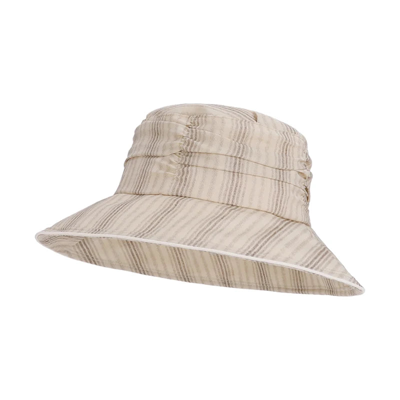 6145-New summer women's pleated sun-protective hat - versatile wide-brimmedfishermanhatfor outdoor activities,makingyourfacelook