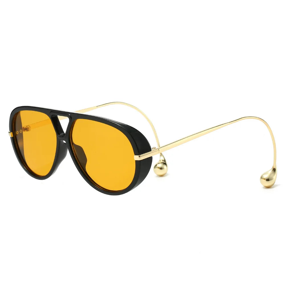 JNPCXI Oversize Unique Pilot Sunglasses Fashion Punk Sun Glasses Shades UV400