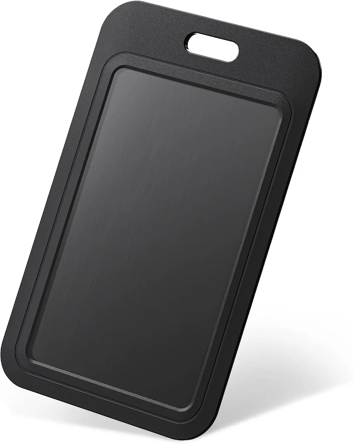 3 Pack Sliding Vertical Hard Black Badge Holders, Clear Window ID Card Case, Protect ID Credit Key Cards Driver Licenses