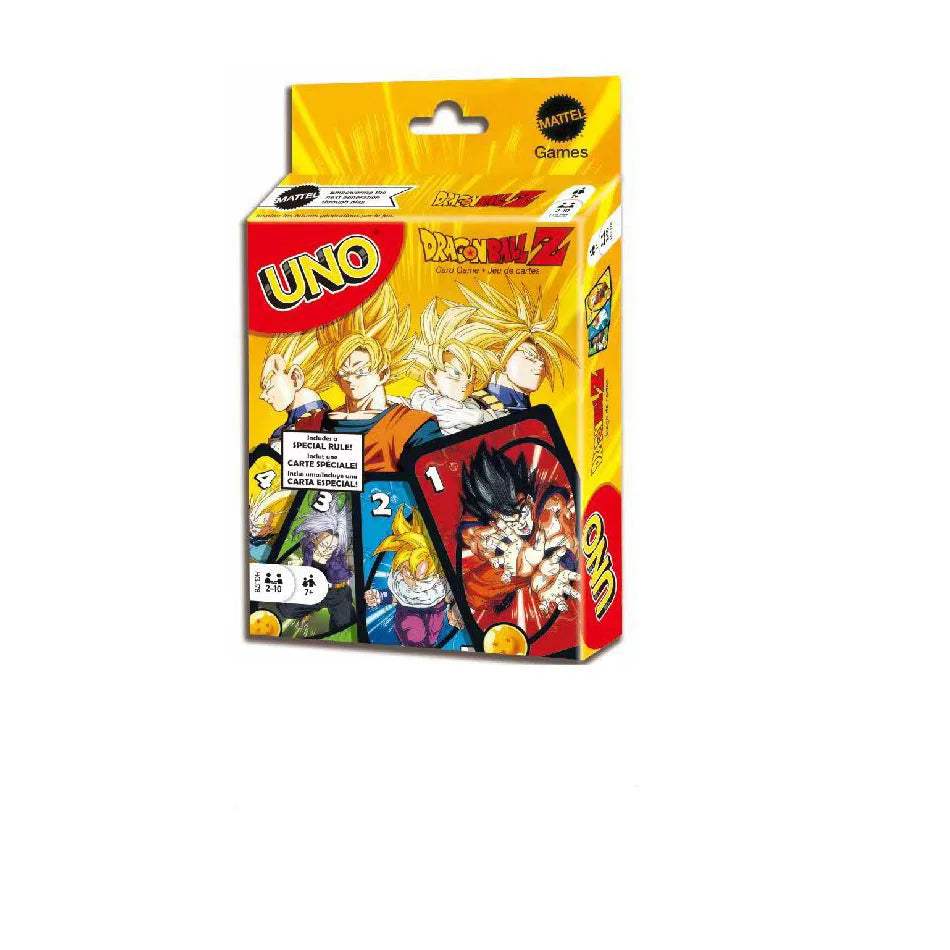 Mattel UNO Dragon Ball Z Card Game for Family Night Feat Tv Show Themed Graphics
