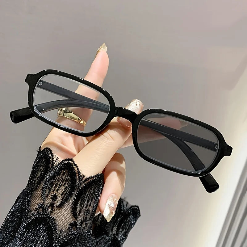 1pc Vintage Square PC Frame Glasses with Photochromic Lenses for Man & WomanFashion Eyewear Photo Pops Perfect for Parties