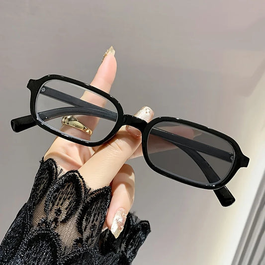 1pc Vintage Square PC Frame Glasses with Photochromic Lenses for Man & WomanFashion Eyewear Photo Pops Perfect for Parties