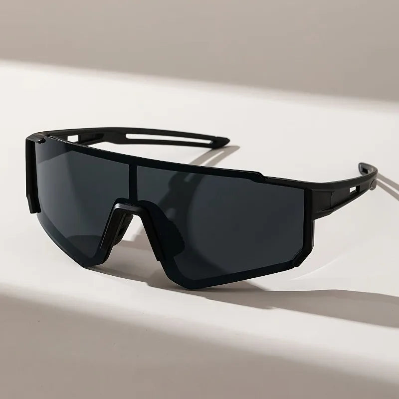 1pc Unisex Trendy Geometric Frame Wrap-Around Sunglasses with Protection Suitable for Daily Outings And Travel Outfit Additions
