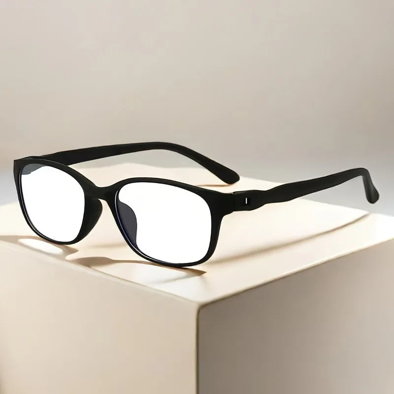 A Pair of Rectangular Frame Gradient Glasses, Anti Slip Blue Light Shielding Suitable for Office and Casual Wear