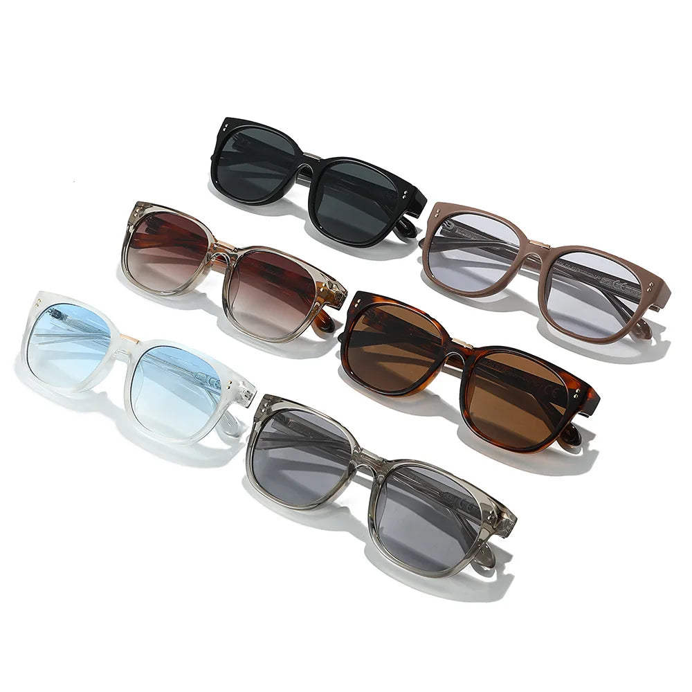 JNPCXI New Designer Square Sunglasses Men Women Fashion Tint Lens Stainless Steel Sun Shades UV400 Oculos Sol Feminino