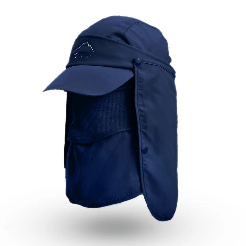 Xinbaoguan 100% Nylon Summer Outdoor Multi functional Sunshade Fishing Hat Men's Quick Drying Hat Baseball Hat Cross border