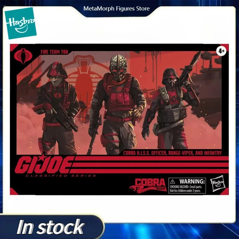 Original Hasbro G.I. Joe Classified Series Cobra Fire Team 788 Anime Figures Toys Collection Model