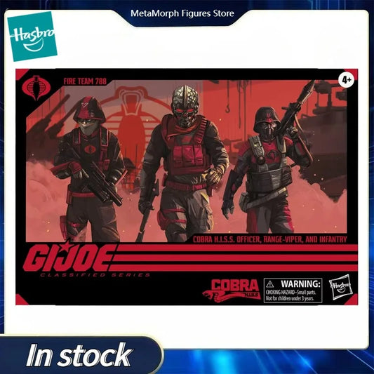 Original Hasbro G.I. Joe Classified Series Cobra Fire Team 788 Anime Figures Toys Collection Model