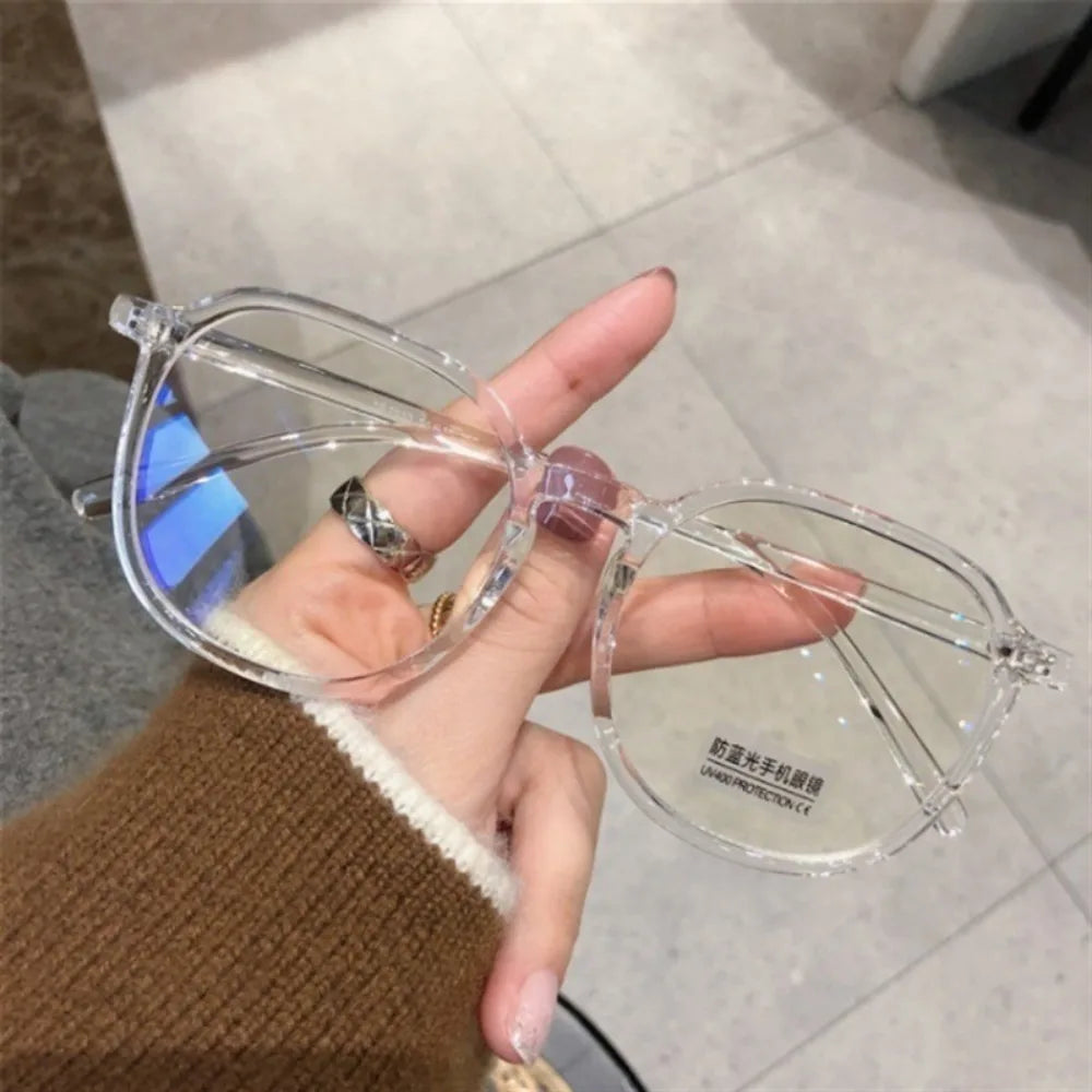 Anti Radiation Glasses for Women Replaceable Lens Eyeglass Retro Round Eyeglasses