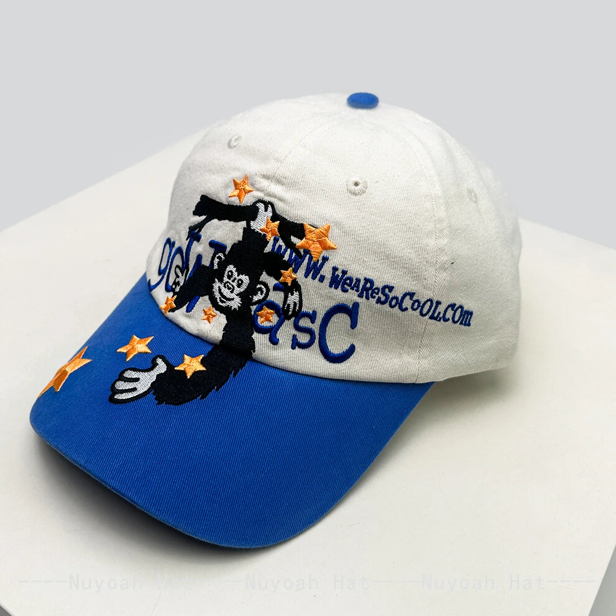 New Men Women Retro Orangutan Star Letter Embroidery Baseball Hats Sunshade Personal Versatile Color Block Peaked Caps Fashion