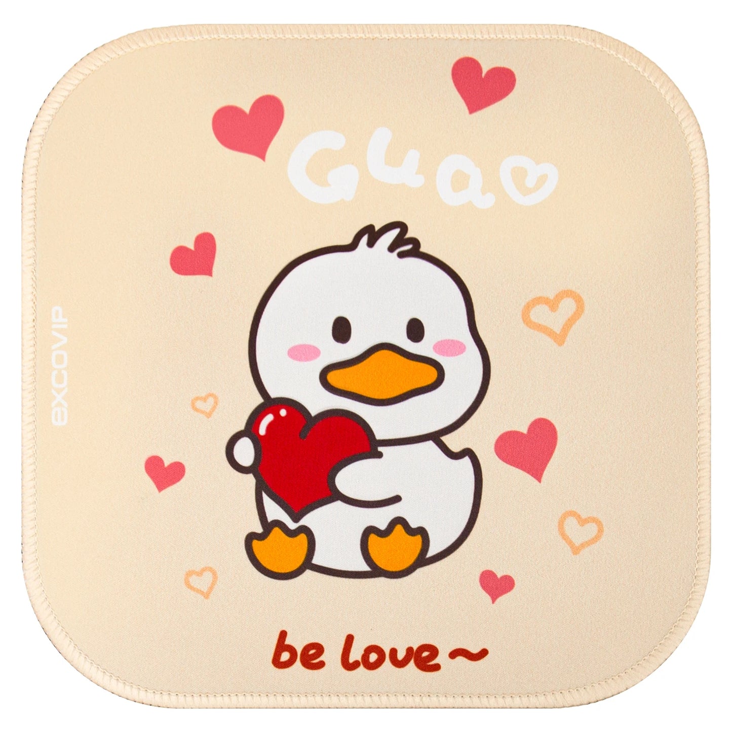 EXCO Cute Mouse Pad Small with Stitched Edge Square Gaming Computer Mousepad Mat Non-Slip Rubber Base for Office Home Portable