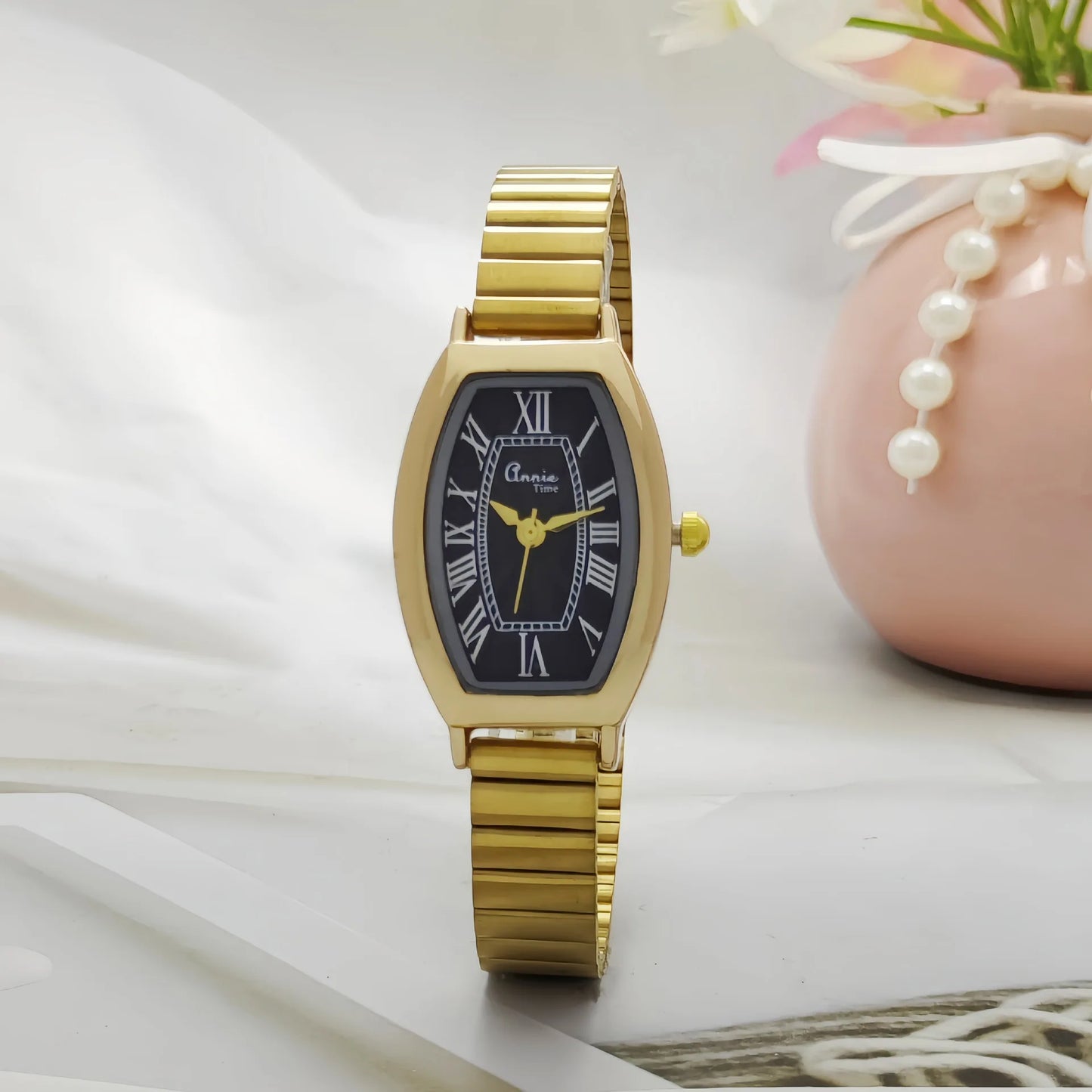 Fashion Barrel Shaped Women's Quartz Watch Classic Steel Strap Women's Quartz Wristwatch Relógio Feminino Reloj De Mujer