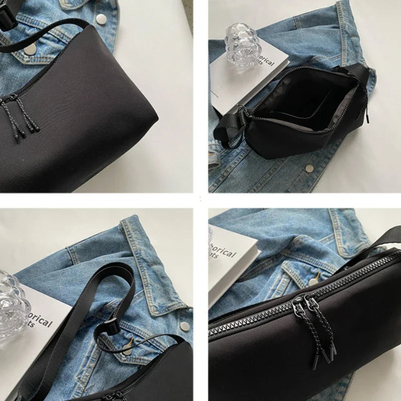 Casual Nylon Crossbody Bags for Women Large Capacity Women's Shoulder Bag Leisure Sports Dumpling Bag Men Travel Shopping Bag