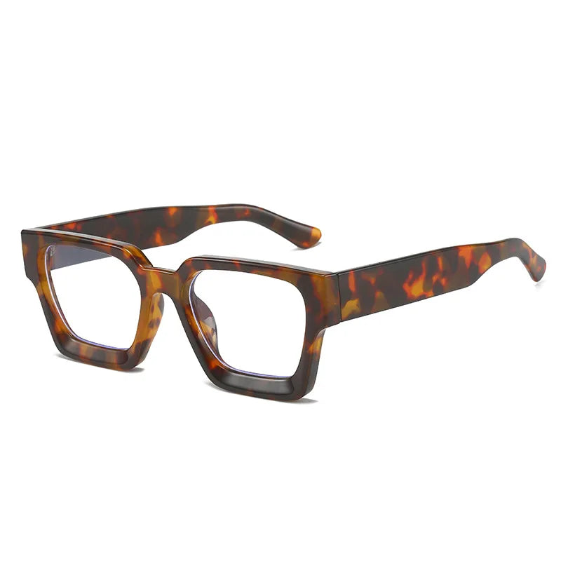 JNPCXI Vintage Glasses Frame Men Women Square Computer Frame Eyewear Blocking Glasses Optical Spectacle Eyeglass