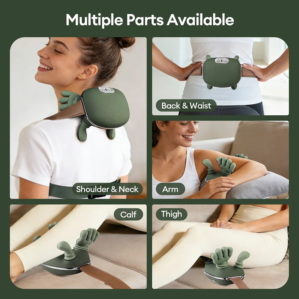 Foreverlily Bionic Finger Neck Shoulder Massager Neck Cervical Trapezius Kneading Massage Shawl Bionic Hand Neck masajeador