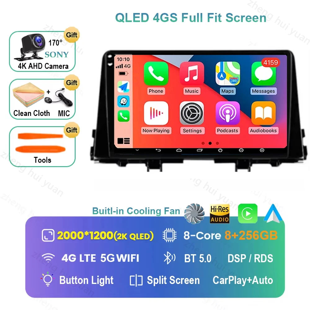 9 Inch Car Multimedia Player for KIA Morning 3 Picanto 2016 - 2018 2019 2020 Android 16 Car Stereo Car Radio GPS Carplay Auto